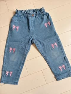 しまむら micorridリボン刺繍デニムパンツのサムネイル