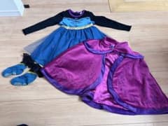 新品　リトシー　エルサ　ワンピース、ケープ、靴下セット110 しまむら　アナ雪 新品 リトシー エルサ ワンピース、ケープ、靴下セット110 しまむら
