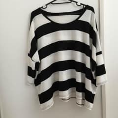ボーダーカットソー 七分袖のサムネイル