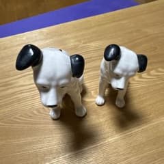 ビクターのニッパー犬の陶器製置物（2体セット)のサムネイル
