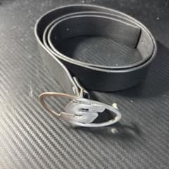 Sロゴバックル ブラックレザーベルトのサムネイル