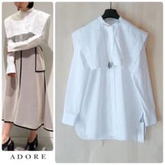 ◇幻◇ 新品 定価3.5万円 ADORE コットンセーラーヨークシャツ 