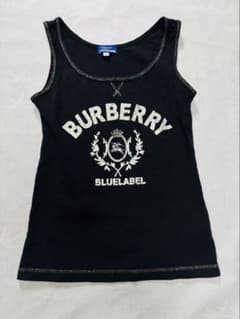 【高級】BURBERRY ノバチェック タンクトップ キャミソール ロゴ 刺繍 BURBERRY BLUE LABEL - 【高級】BURBERRY チェック タンクトップ