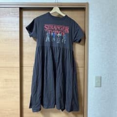 STRANGER THINGS 그라니후 콜라보 반소매 롱 원피스