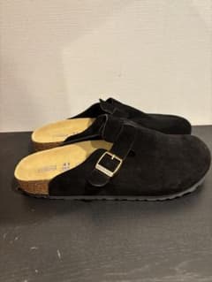 BIRKENSTOCK Boston スエード サボ サンダル 41 BIRKENSTOCK Boston スエード サンダル ブラック 41 - メルカリ