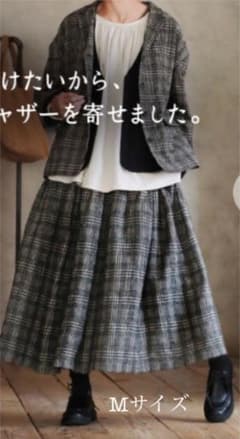 グレンチェックロングスカートのサムネイル