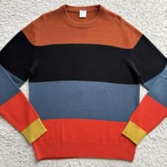 ☆カシミヤ100％☆ ポールスミス ボーダー ニット 三浦春馬さん着用 XL