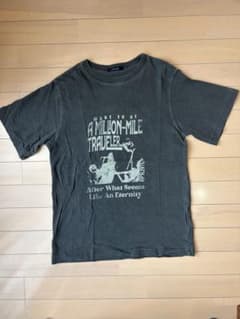 JEANASIS ヴィンテージ風 ロゴTシャツ チャコールグレーのサムネイル