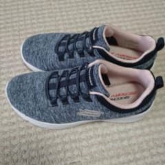 Skechers スリッポン ネイビー/ピンクのサムネイル