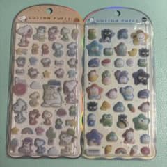 スヌーピー はぴだんぶい COTTON PUFFY シール 2枚のサムネイル