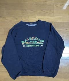 スウェット 刺繍 SWITZERLAND 90s