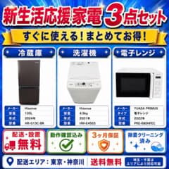 新生活応援家電3点セット 冷蔵庫 洗濯機 電子レンジ 一人暮らし 配送 