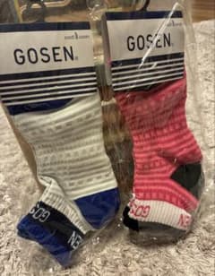 【GOSEN】バドミントンソックス 2足セット ブルー ピンクのサムネイル