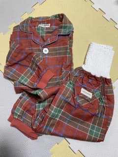 【値下げ】チェック柄パジャマ 120サイズ　リトルウィークエンドのサムネイル