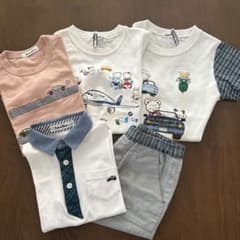 familiar Tシャツ パンツセット 110cm リバーシブルハーフパンツ