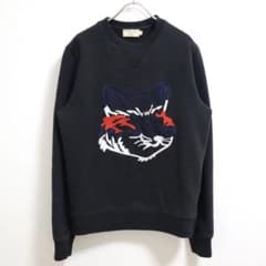 メゾンキツネ　刺繍ロゴ　ビックロゴ　ブラックのサムネイル