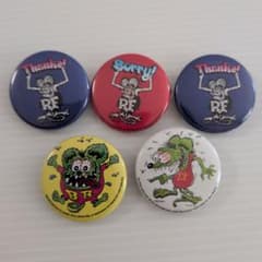 Rat Fink ラットフィンク 缶バッジ 5個セット - メルカリ