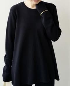 【Deuxieme Classe】スムースニット フレアプルオーバー　ブラックのサムネイル