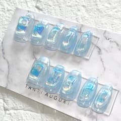 ブルー氷ネイル❁⃘*.゜のサムネイル