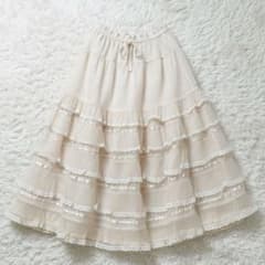美品】 25年 PINK HOUSE ポルカドットチュールフリル使いスカート①
