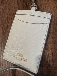 COACH IDケース パスケース ネックストラップ付 ホワイトのサムネイル