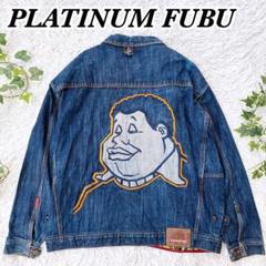 platinum fubu デニムジャケット　半袖　bboy 90s PLATINUM FUBU 刺繍 デカロゴ デニムジャケット XXXL - メルカリ