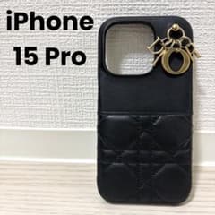 ✨極美品✨Dior　LADY DIOR　iPhone15Proケース　羊革　黒 ✨極美品✨Dior LADY DIOR iPhone15Proケース 羊革 黒 - メルカリ