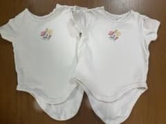 ベビー肌着 ロンパース 2枚セット 花柄　双子のサムネイル