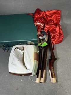ジャンク品 三味線 素材 和楽器 民謡 アンティーク 細密細工 - メルカリ