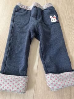 MIKI HOUSE ロングパンツ うさぎ刺繍 ドット柄のサムネイル
