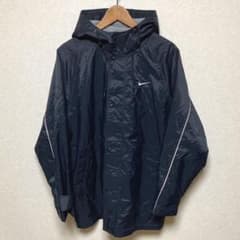 ◆NIKE◆ナイキ ベンチコート  裏起毛 メンズ 紺色 フード フルジップのサムネイル