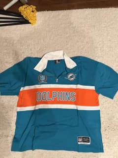 NFL Miami Dolphins ハーフジップ ポロシャツ Mのサムネイル