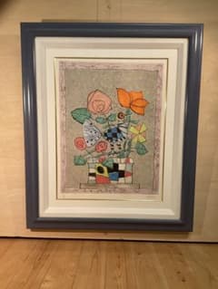 アイズピリ　「鳥と花束」　銅版画　直筆サイン・エディション・作品保証書有り アイズピリ 「鳥と花束」 銅版画 直筆サイン・エディション・作品