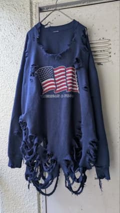 KingGnu常田大希 ボロスウェット ダメージスウェット 古着 破れ
