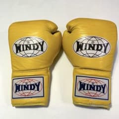 WINDY ウィンディー ボクシンググローブ 8oz イエロー 黄色 ヒモ式
