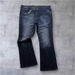 archive Y2K フレアデニムパンツ 鬼ひげ ハチノス 雰囲気抜群L 美品 