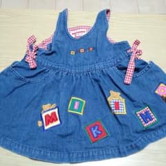 mikiHOUSE デニムワンピース 80のサムネイル