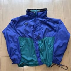 90年代Columbia ナイロンジャケット ブルー グリーンのサムネイル