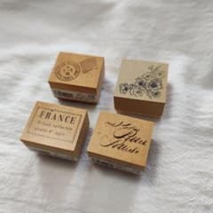 スタンプ 4個セット フラワー・フランスデザイン　匿名配送　バラ売りOK