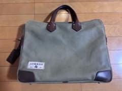 Inujirushi Bag Manufacturing Co., Ltd. Inujirushi Pure Cotton No. 6 Canvas Leather Handle 2-Way Briefcase