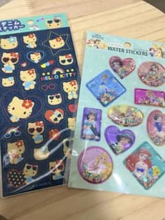 ディズニープリンセス ウォーターシール サンリオデニムステッカー　日焼けキティのサムネイル
