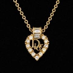美品 Dior CDロゴ ハート ネックレス Germany刻印 ゴールド - メルカリ