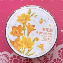 贝壳光 清花盈 6cm×5m 海外マスキングテープ - メルカリ