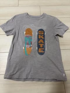 GAP キッズ Tシャツ スパンコール スケートボード グレー　130サイズ