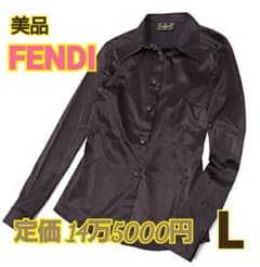 フェンディ FENDI 長袖 シャツ ブラウン レディース 光沢のサムネイル
