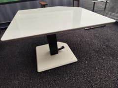 【関東限定】大塚家具　園田産業　昇降式テーブル 102cm ホワイト 鏡面 関東限定】大塚家具 園田産業 昇降式テーブル 102cm ホワイト 鏡面