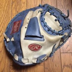 ローリングス キャッチャーミット 軟式 ホワイト ロイヤルブルー ベイスターズのサムネイル