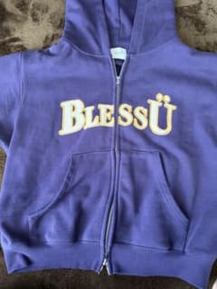 BlessU ジップパーカー　パープル　紫のサムネイル
