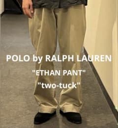 ポロラルフローレン90sポロチノETHANイーサン2タックベージュ39/30相当