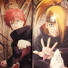 NARUTOキャラポスター暁  デイダラ&サソリ2枚セットのサムネイル